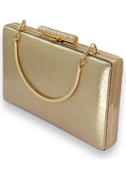 Altın Gold Ithal Sıvama Saten Parlak Kumaş Abiye Çanta Gece Çantası Kına Düğün Nişan fırsatları