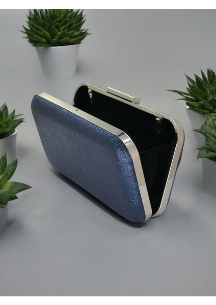 Lacivert Renk Kristal Desenli Abiye Çanta Gece Çantası Düğün Nişan Portföy modelleri