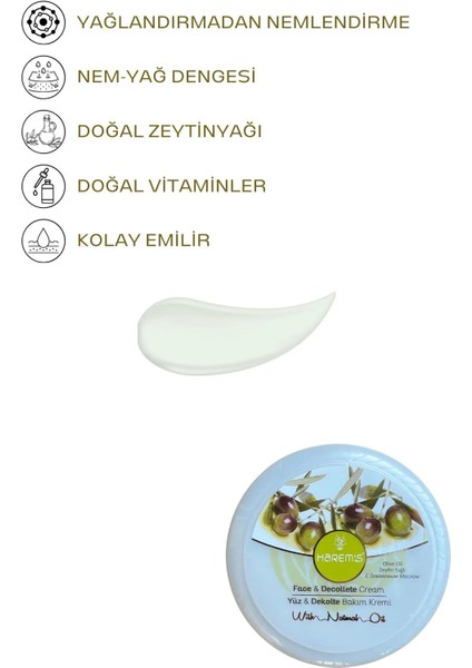 Zeytinyağlı Yüz Dekolte Kremi 125 ml fiyatları