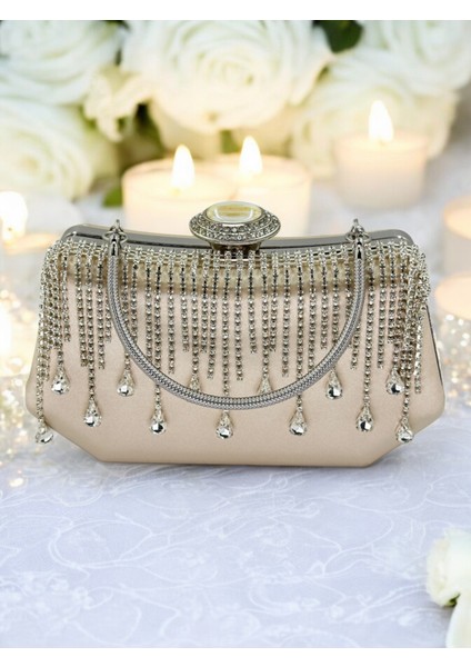 Ten Saten Kadın Abiye Çanta Düğün Nişan indirimleri