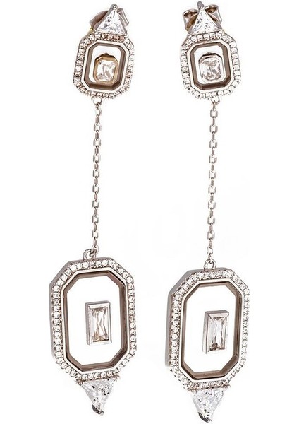 Froze Gümüş Küpe - 925 Ayar Küpe, Şık Tasarım İthal Ürün