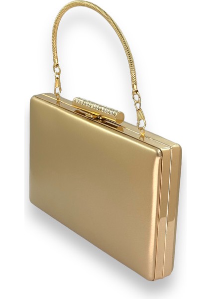 Altın Gold Dore Renk Cilt Deri Mat Deri Metal Saplı Abiye Çanta Gece Çantası Düğün Nişan Kına fiyatları