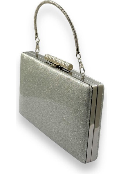 Gümüş Kumsim Üzeri Silikon Kaplamalı Saplı Kulplu Ithal Abiye Çanta Gece Çantası Düğün Nişan Kına fiyatları