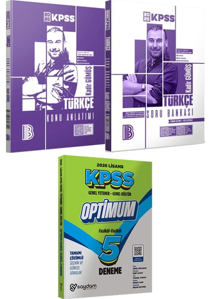 2026 Kpss Türkçe Konu Anlatımı ve Tamamı Çözümlü Soru Bankası - Lisans Optimum 5 Deneme
