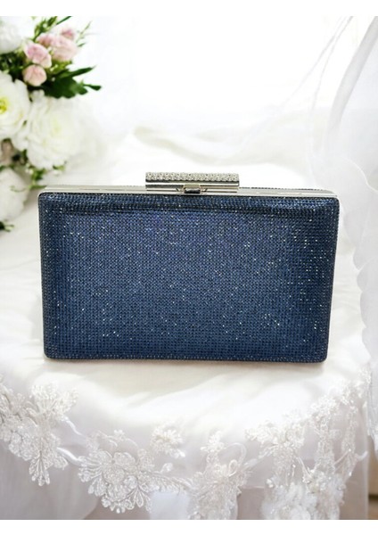 Lacivert Renk Tek Taraf Taşlı Kadın Abiye Çanta Düğün Nişan Mezuniyet fiyatları