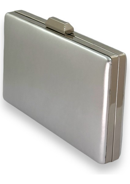 Gümüş Gri Lame Renk Cilt Deri Mat Deri Abiye Çanta Gece Çantası Düğün Nişan Kına fiyatları