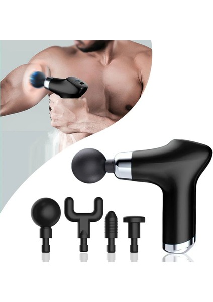 Şarj Edilebilir Küçük Yüz Tabancası Derin Doku Masaj Aleti - 6 Hız Ayarı (5047)