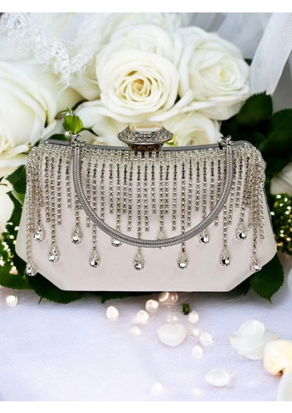 Sedef Saten Kadın Abiye Çanta Düğün Nişan modelleri