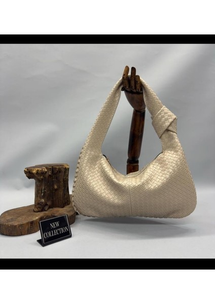 Örgü Desenli Kadın Kol Çantası – Günlük Şık Omuz Çantası | Yumuşak Deri Dokulu, Geniş Iç Hacimli, Trend Model