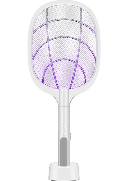 Masaüstü Standlı Şarjlı Sinek Öldürücü-Sinek Kovucu Raket (5047)