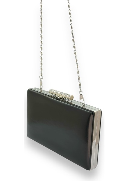 Siyah Renk Cilt Deri Mat Deri Abiye Çanta Gece Çantası Düğün Nişan Kına indirimleri