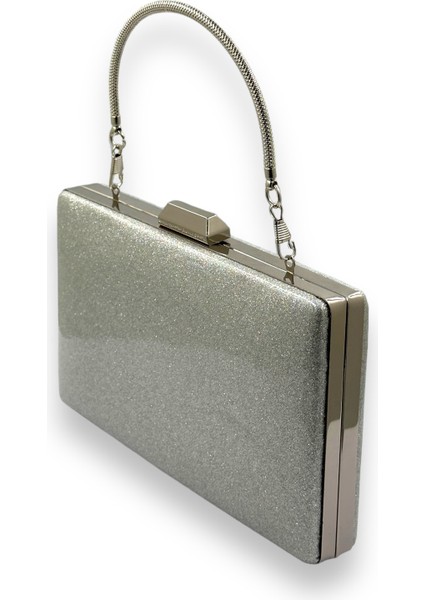 Gümüş Kumsim Üzeri Silikon Kaplamalı Saplı Kulplu Ithal Abiye Çanta Gece Çantası Düğün Nişan Kına fiyatları