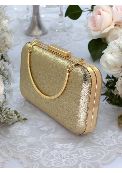 Gold Dore Renk Kristal Desenli Abiye Çanta Gece Çantası Düğün Nişan Portföy fırsatları