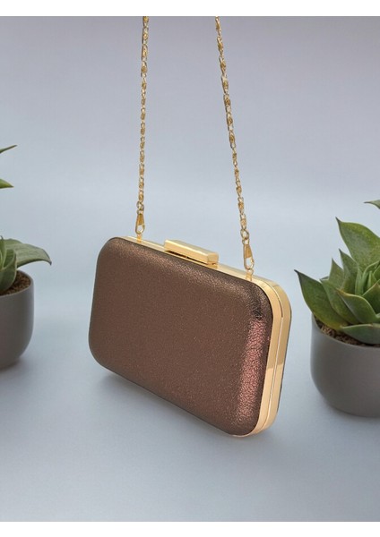 Bakır Renk Kristal Desenli Abiye Çanta Gece Çantası Düğün Nişan Portföy fırsatları