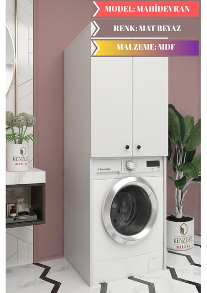 Kenzlife Çamaşır-Kurutma-Bulaşık Makinesi Dolabı Mahidevranmdf Byz 180*70*60 Suntalam Banyo % 100 Full Mdf