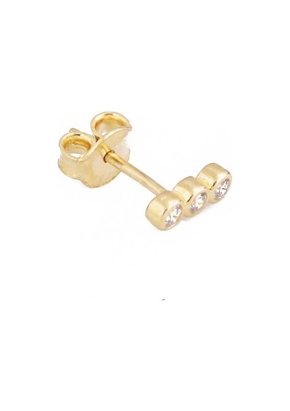 Tu Gümüş Küpe -925 Ayar Gümüş, Minimal Kombin için Tek Küpe