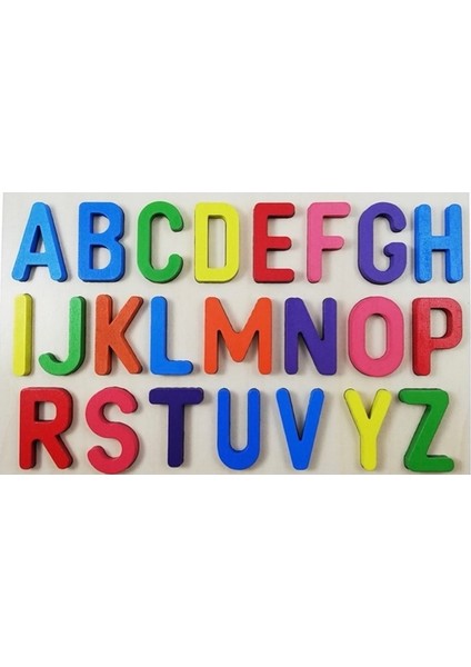 Ahşap Puzzle 4’lü Yapboz Seti Sayılar Alfabe Matematik Geometrik Şekiller Renkli