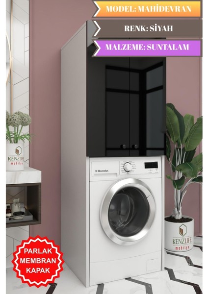 Kenzlife Membran Çamaşır-Kurutma-Bulaşık Makinesi Dolabı Mahidevran Syhbyz Düz 180*70*60 Mebran Kapak Suntalam Gövde