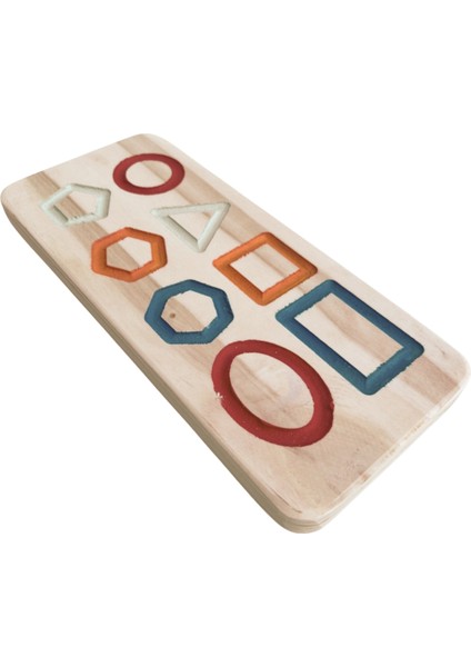 Doğal Ahşap Montessori Eğitim Aracı Çocuklar Için Şekil Çizme ve Geometri Tableti fiyatları