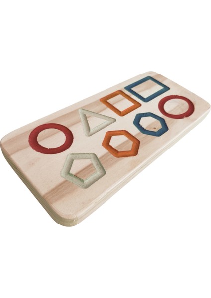 Doğal Ahşap Montessori Eğitim Aracı Çocuklar Için Şekil Çizme ve Geometri Tableti modelleri