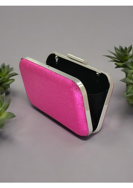 Fuşya Pembesi Renk Kristal Desenli Abiye Çanta Gece Çantası Düğün Nişan Portföy indirimleri