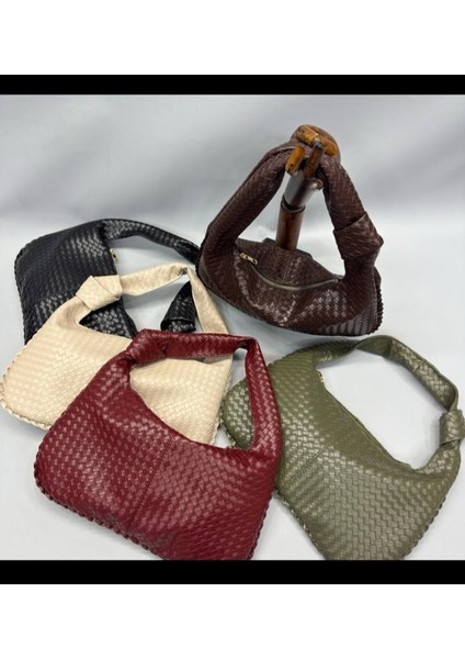 Örgü Desenli Kadın Kol Çantası – Günlük Şık Omuz Çantası | Yumuşak Deri Dokulu, Geniş Iç Hacimli, Trend Model modelleri