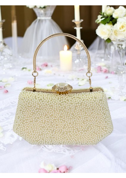 Incili Abiye Çanta Sedef Renk Gelin Çantası Abiye Çanta Gece Çantası Portföy Clutch fiyatları