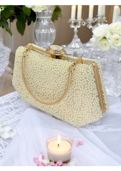 Incili Abiye Çanta Sedef Renk Gelin Çantası Abiye Çanta Gece Çantası Portföy Clutch indirimleri