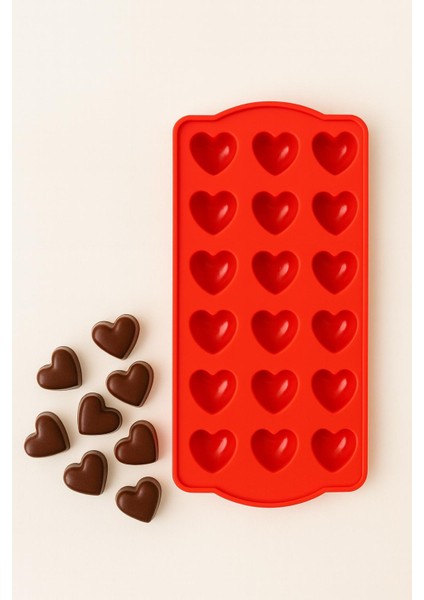 Kalp Şekilli Çikolata ve Buz Kalıbı