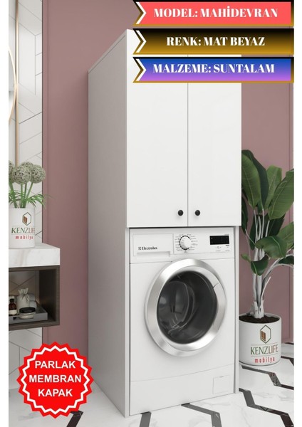 Kenzlife Membran Çamaşır-Kurutma-Bulaşık Makinesi Dolabı Mahidevran Byzbyz Düz 180*70*60 Mebran Kapak Suntalam Gövde