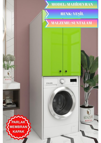 Kenzlife Membran Çamaşır-Kurutma-Bulaşık Makinesi Dolabı Mahidevran Yşlbyz Düz 180*70*60 Mebran Kapak Suntalam Gövde