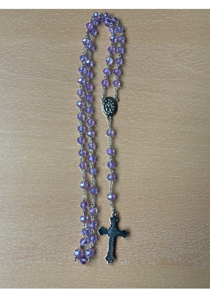 5 mm Açık Mor Çek Kristali Katolik Hristiyan Rosary Tesbih / Haç Kolye fiyatları