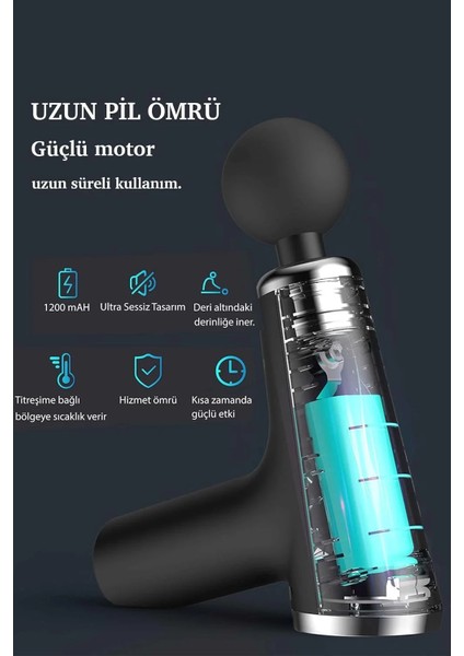 Mini Profesyonel Şarjlı Masaj Aleti 4 Başlıklı KH-800 (5047) fırsatları