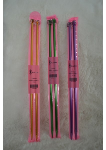 Metalik Kazak Şiş (35CM) – 6 No – 7 No – 8 No