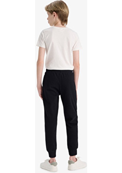 Erkek Çocuk Siyah Pike Okul Eşofman Altı - K8846A623AU