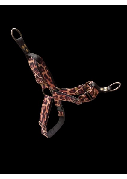 Köpek Göğüs Tasması Orta Irk Leopar Desen Kolon Boyun ve Göğüsten Kontrollü Göğüs ÖLÇÜSÜ:50-90CM Dog Harness Gt2-41 fırsatları