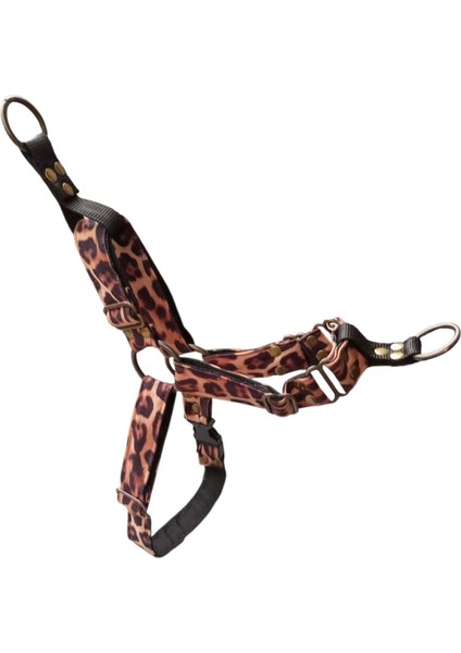 Köpek Göğüs Tasması Orta Irk Leopar Desen Kolon Boyun ve Göğüsten Kontrollü Göğüs ÖLÇÜSÜ:50-90CM Dog Harness Gt2-41 indirimleri