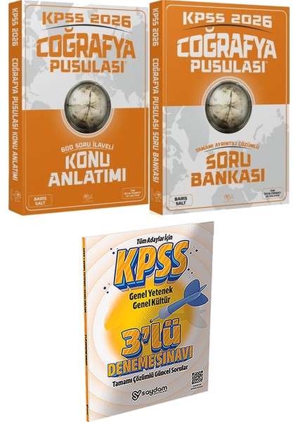 2026 Kpss Coğrafya Pusulası Konu Anlatımı ve Soru Bankası - 3 Deneme