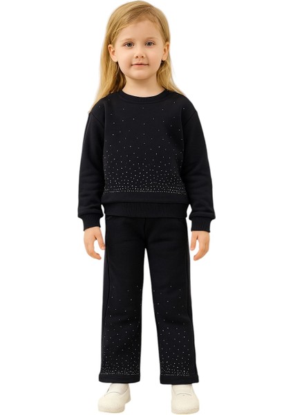 Taşlı Kışlık Kız Çocuk Ispanyol Paça Takım indirimleri