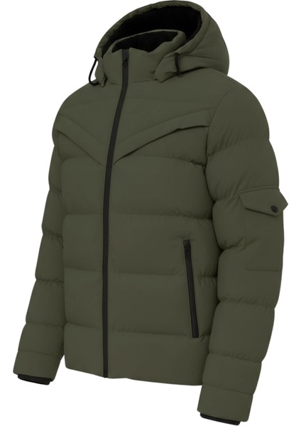 Erkek Yeşil Erkek Outdoor Su Geçirmez Kapüşonlu Kışlık Kaban – Rüzgar ve Yağmura Dayanıklı Mont&kaban fiyatları