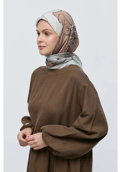 Şakayık Desen Bambu Eşarp - Taş-Vizon fiyatları