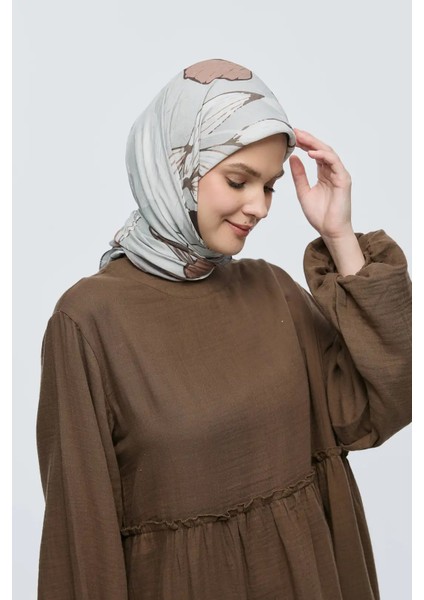 Şakayık Desen Bambu Eşarp - Taş-Vizon modelleri