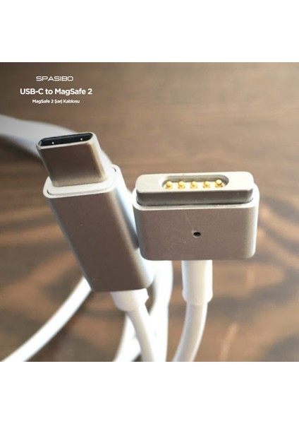 Usb-C To Magsafe 2 Şarj Kablosu 1.8m | Retina MacBook Pro & MacBook Air Uyumlu | Usb-C Adaptör ile Şarj Çözümü indirimleri