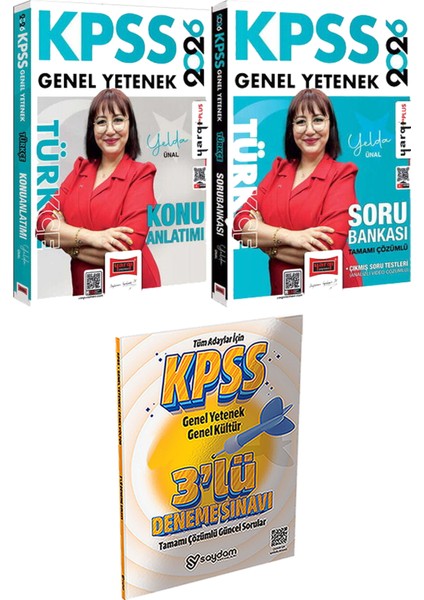 2026 Kpss Türkçe Konu Anlatımı ve Soru Bankası (Yelda Ünal) - 3 Deneme