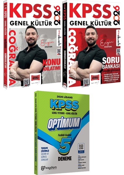 2026 Kpss Coğrafya Konu Anlatımı ve Soru (Engin Eraydın) - Lisans Optimum 5 Deneme