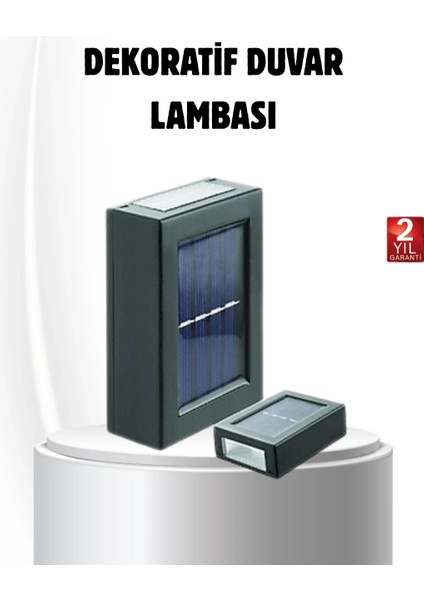 Buğz Solar Güçlü 6 LED Dış Mekan Lambası – Otomatik Aç/kapa Işık Sensörlü Aydınlatma