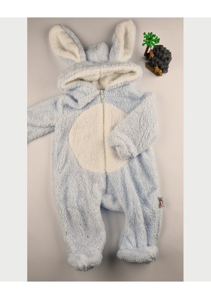 Tavşan Kulaklı Pembe/mavi Welsoft Bebek Tulum – Kapüşonlu Kışlık 0-12 Ay modelleri