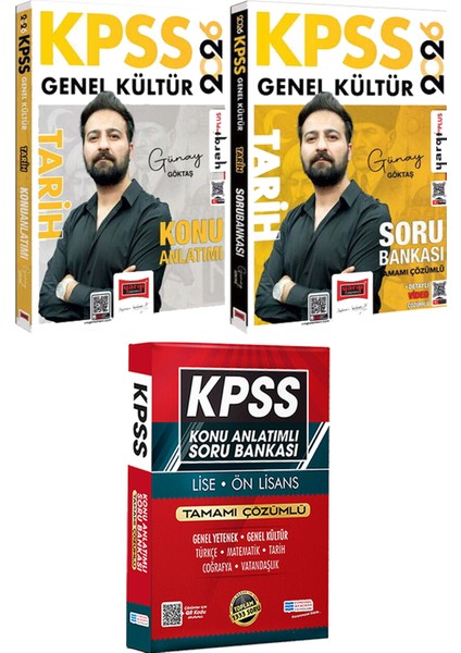 2026 Kpss Tarih Konu Anlatımı ve Soru Bankası (Günay Göktaş) - Lise Önlisans Konu Ant. Soru