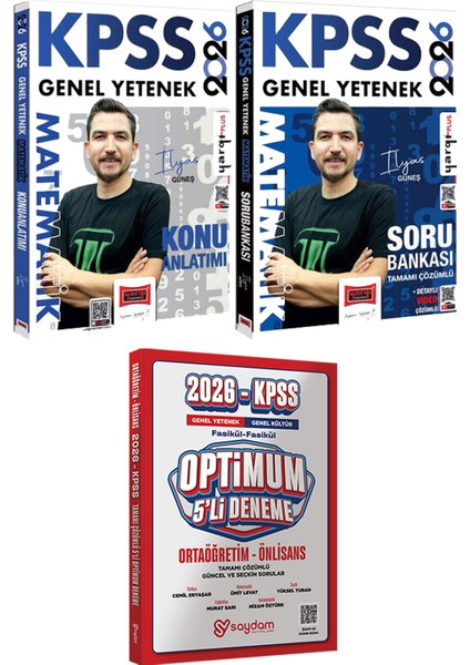 2026 Kpss Matematik Konu Anlatımı ve Soru Bankası (Ilyas Güneş) - Optimum 5 Deneme