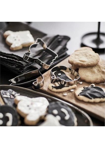 Kustfyr Kurabiye Kalıbı Karışık Şekiller Paslanmaz Çelik 3 Parça modelleri